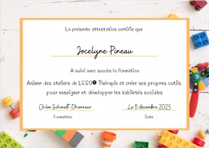 attestation lego therapie